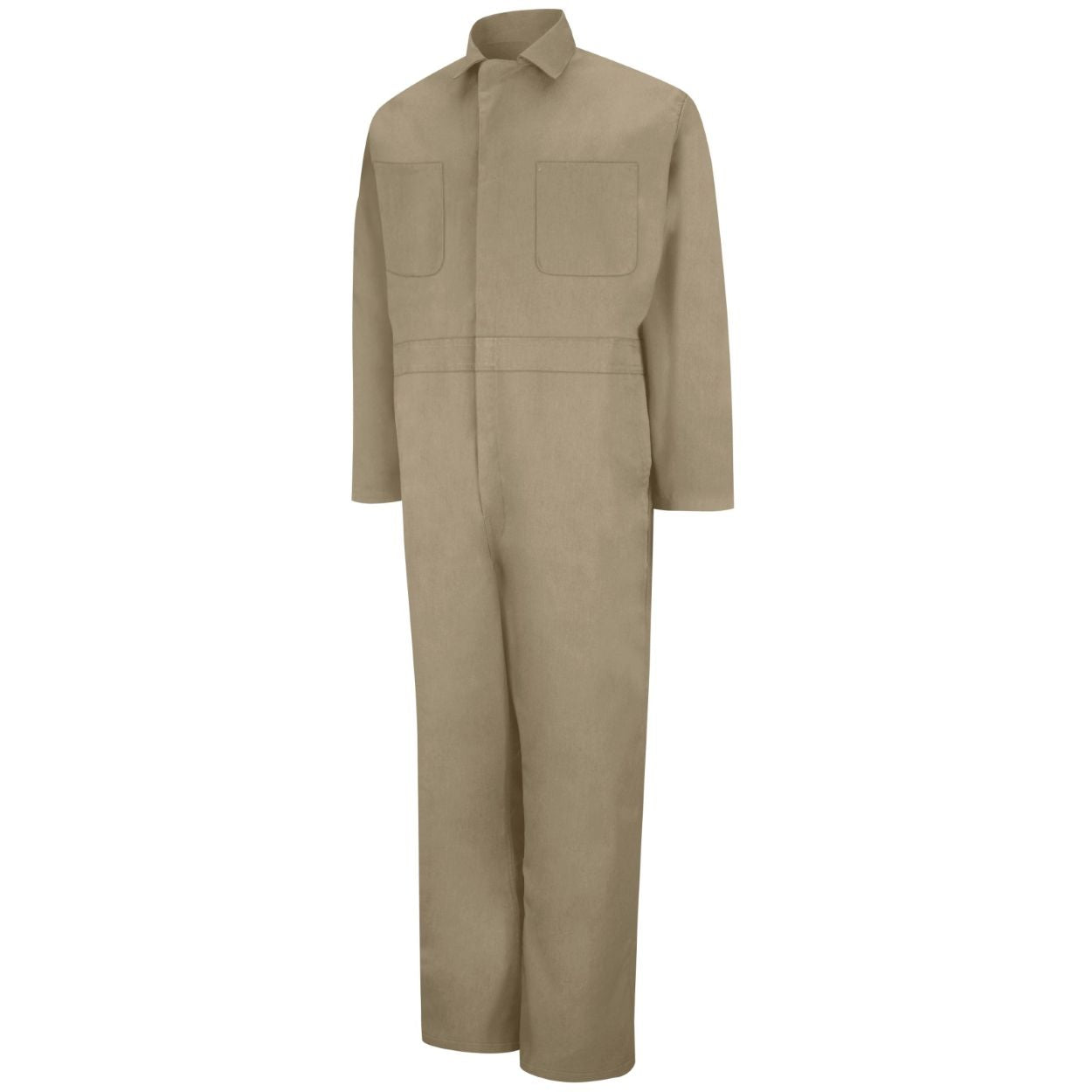 Khaki coveralls on a white background