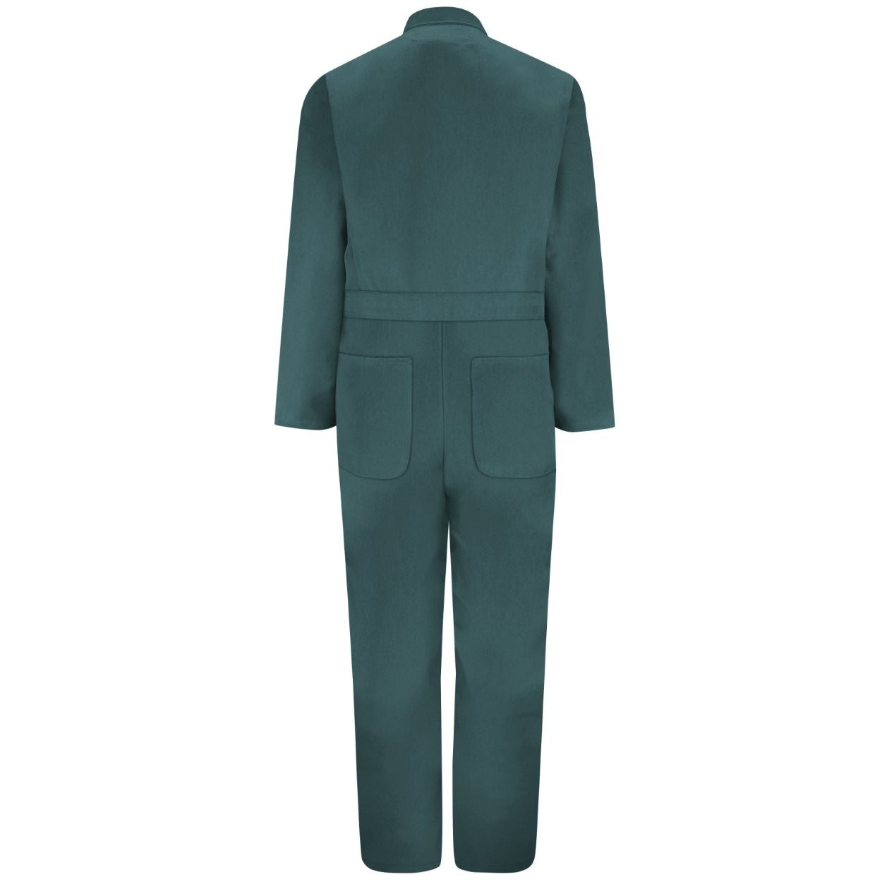 Spruce green coveralls on a white background