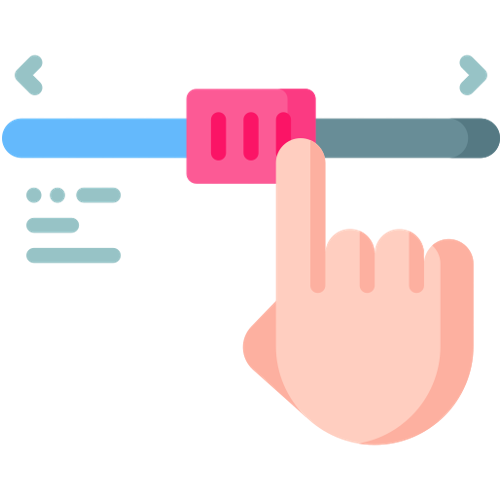 Illustration of a hand pointing to a button on a control panel with a white background
