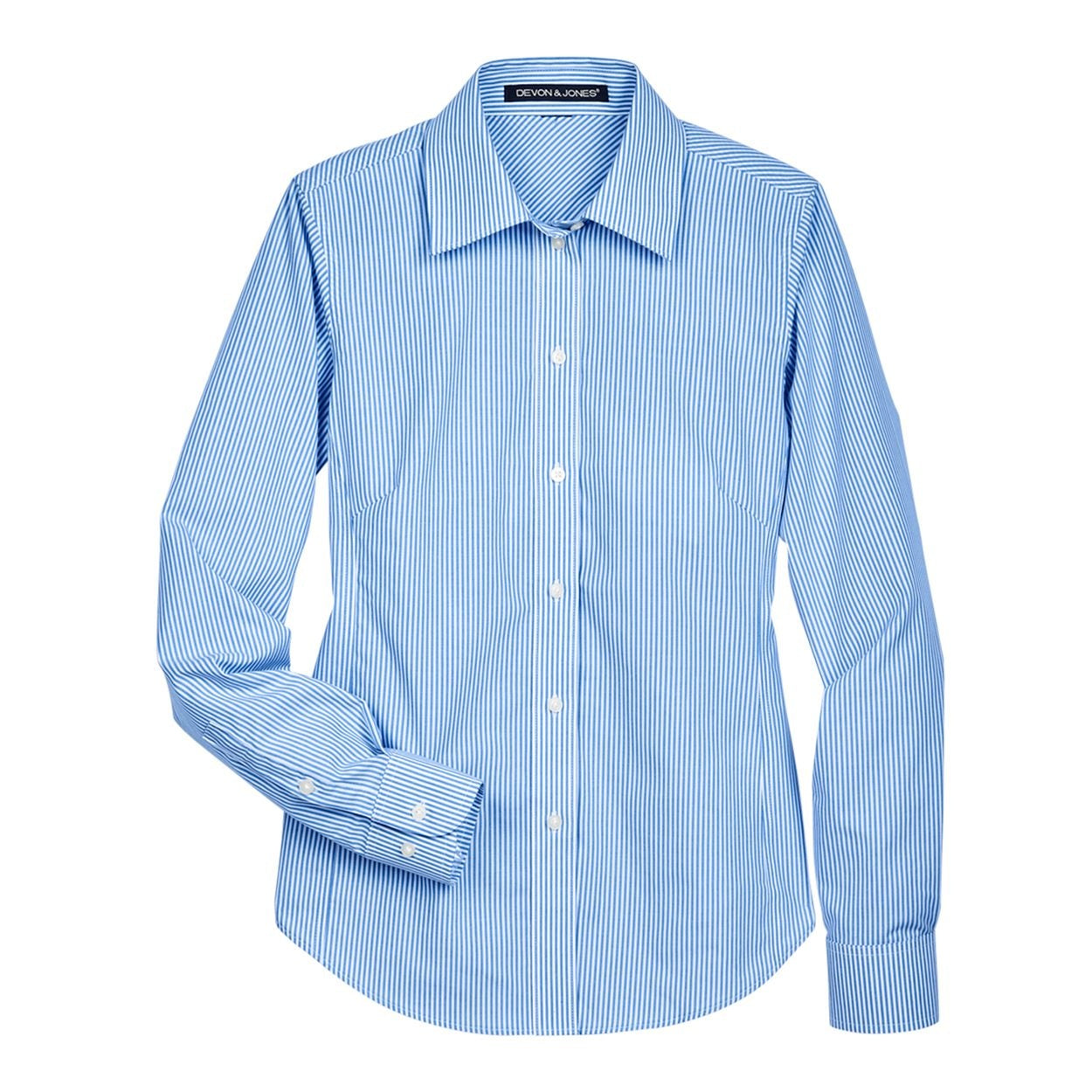 French blue striped shirt on a white background