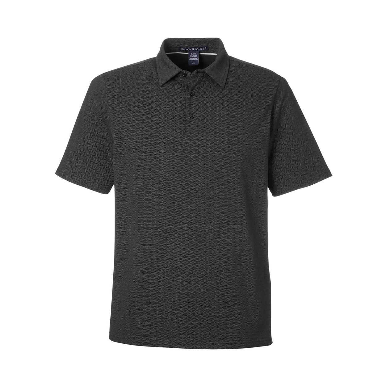 Black / graphite polo shirt on a white background