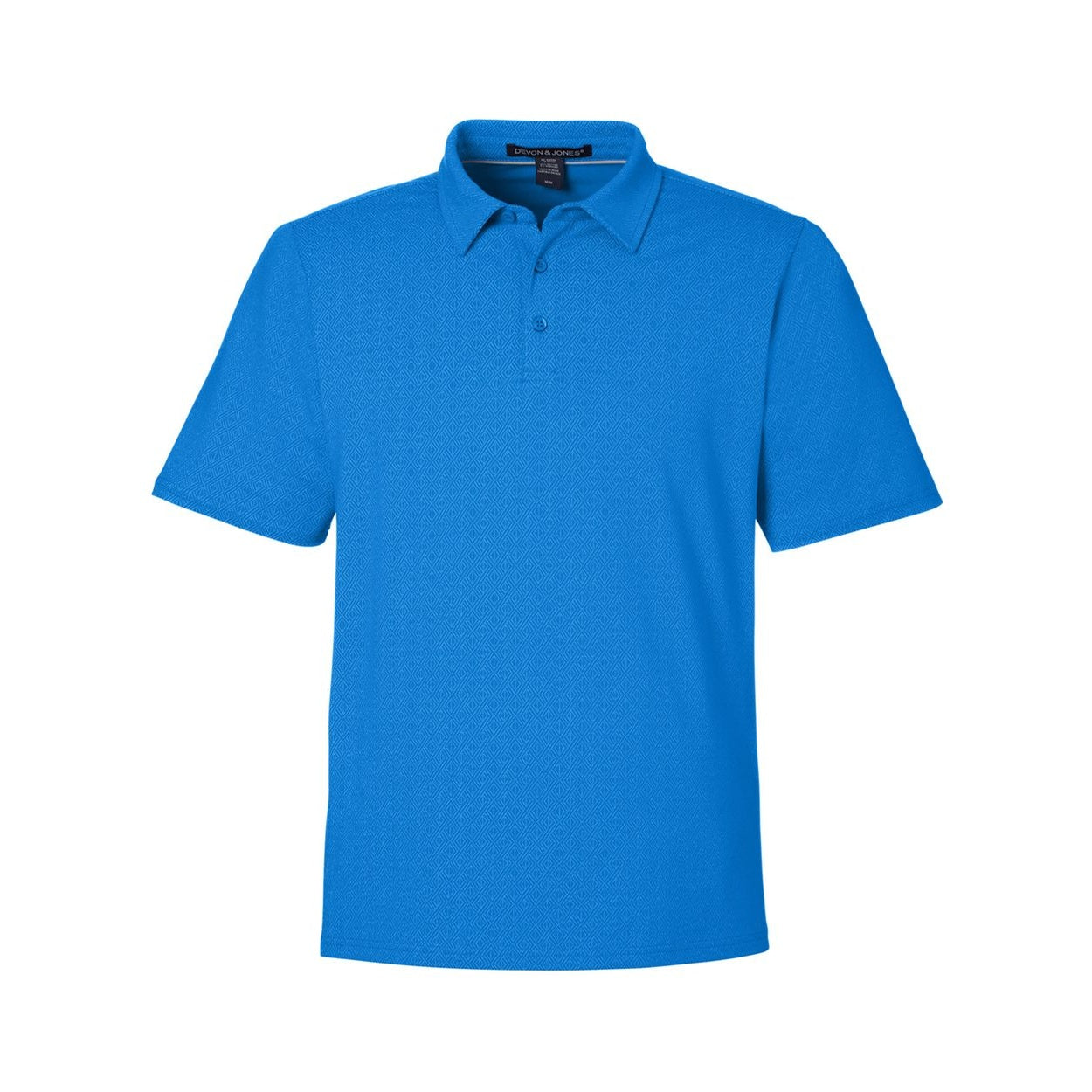 French blue / CR blue polo shirt on a white background