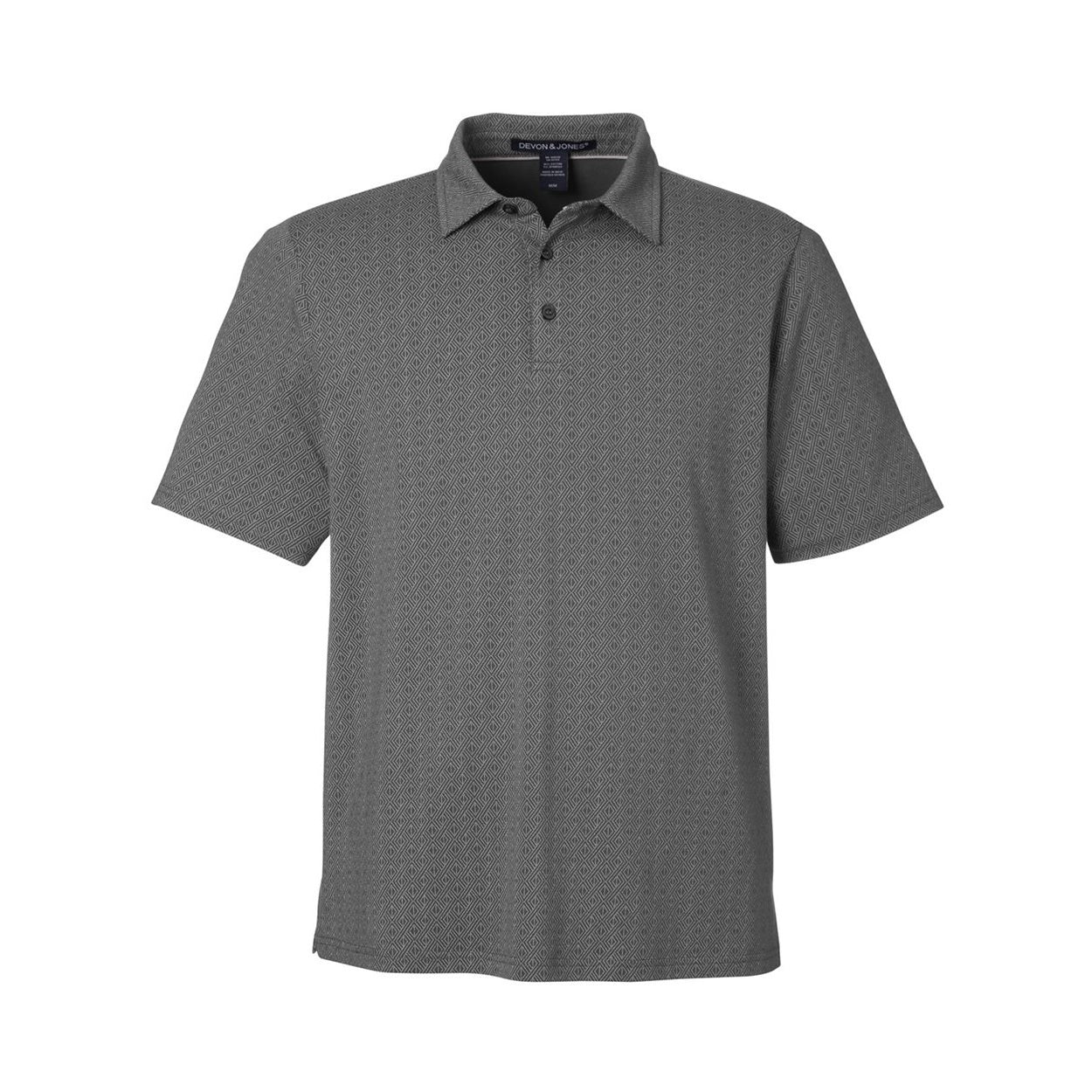 Graphite / silver polo shirt on a white background