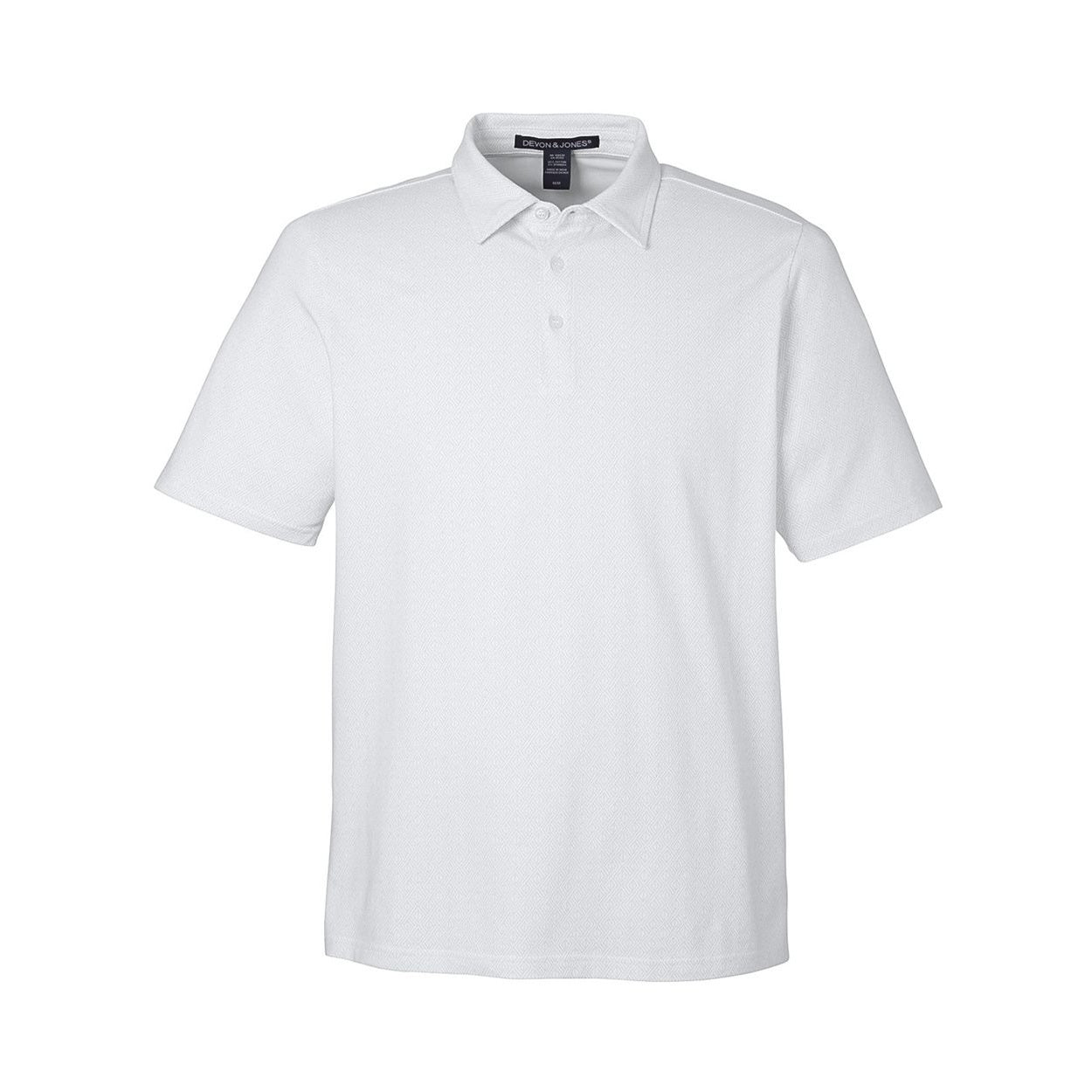 White / silver polo shirt on a white background
