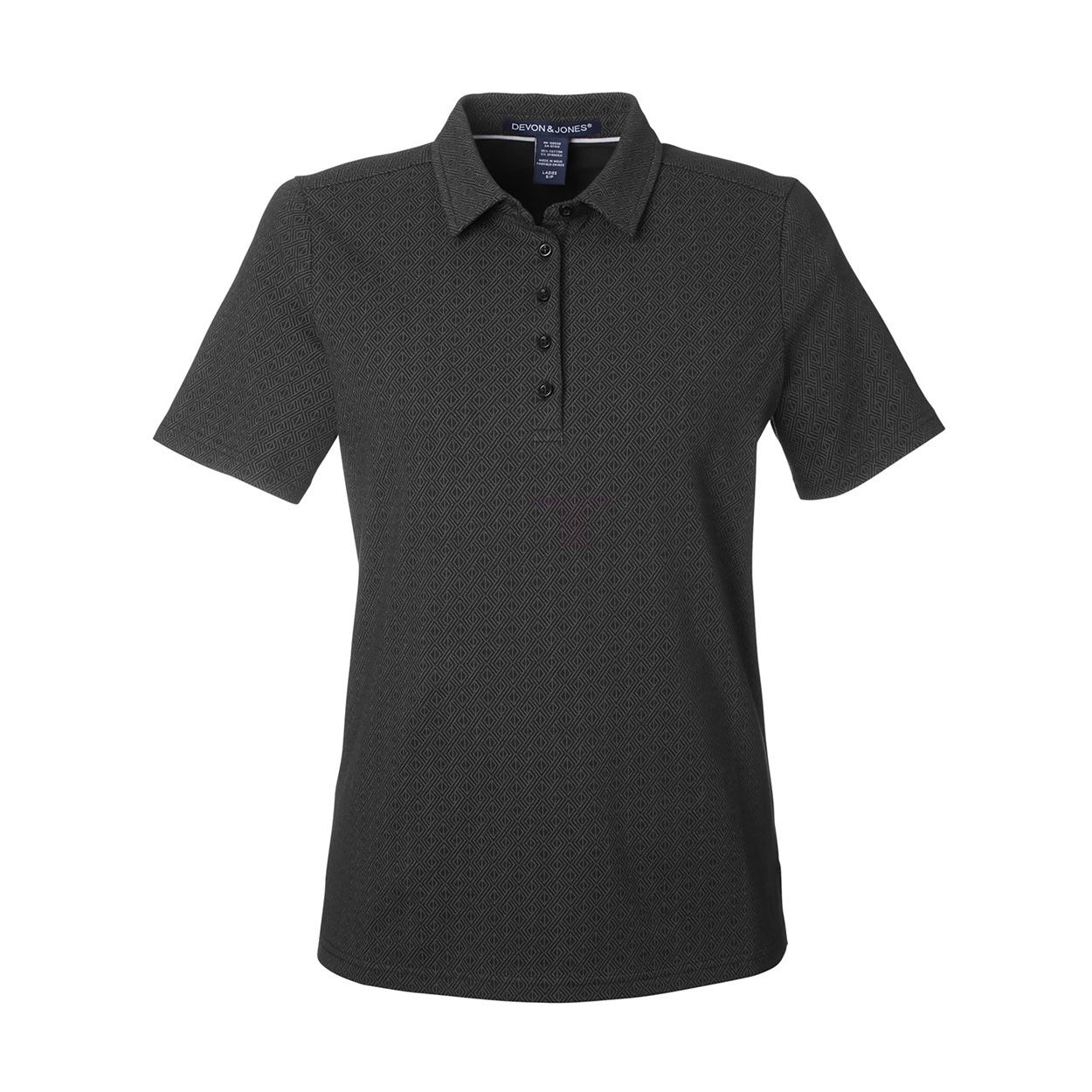 Black / graphite polo shirt on a white background