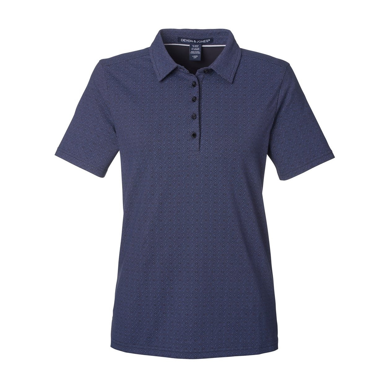 Navy / french blue polo shirt on a white background