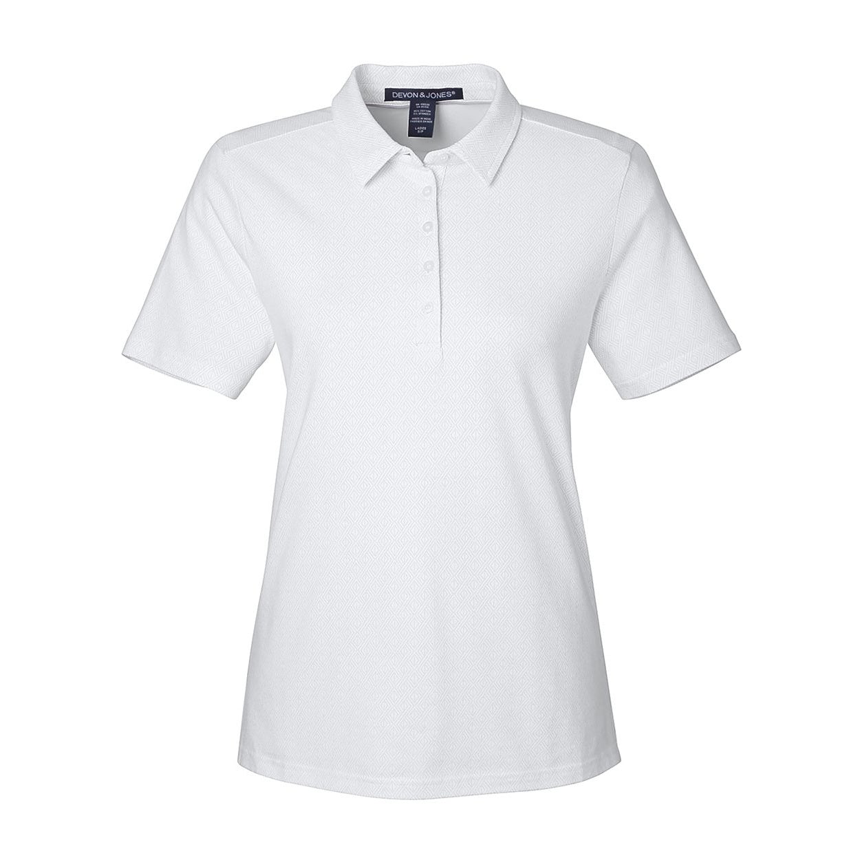 White / silver polo shirt on a white background