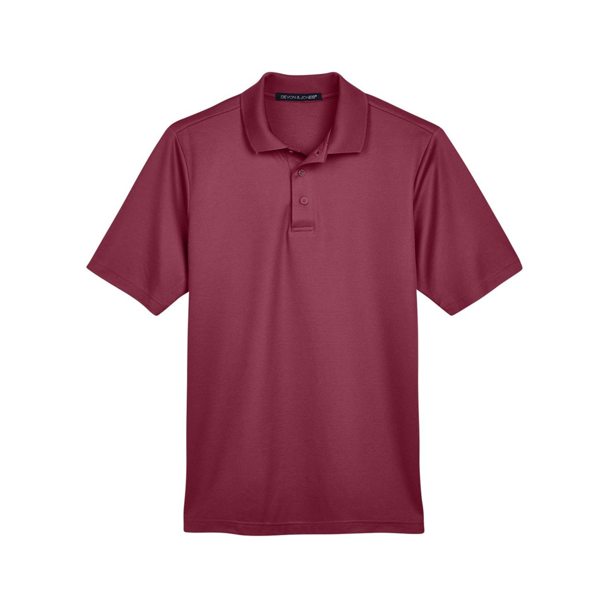 Burgundy polo shirt on a white background