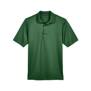 Forest green polo shirt on a white background