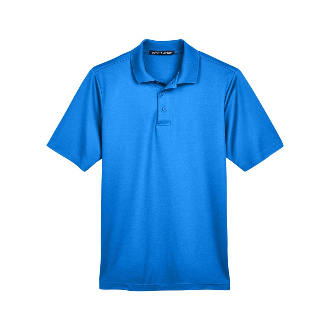 French blue polo shirt on a white background