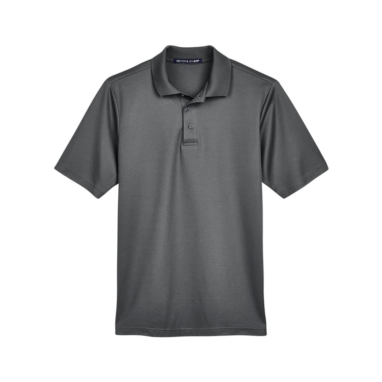 Graphite grey polo shirt on a white background