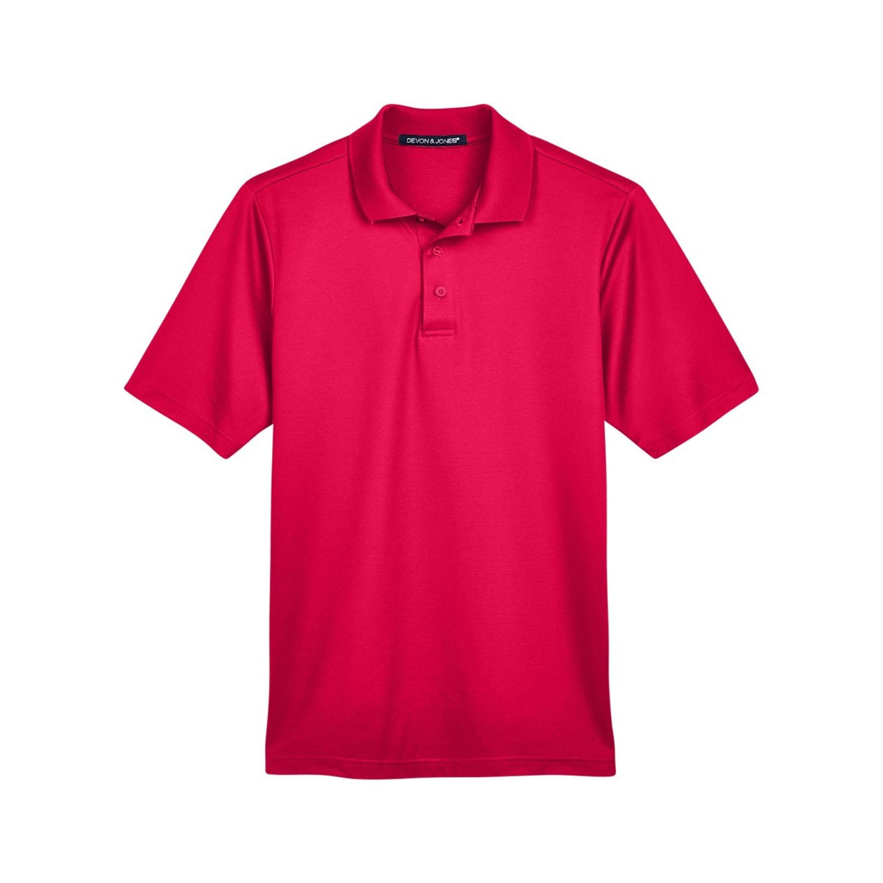 Red polo shirt on a white background