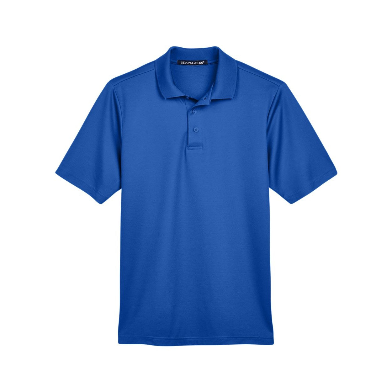 True royal blue polo shirt on a white background