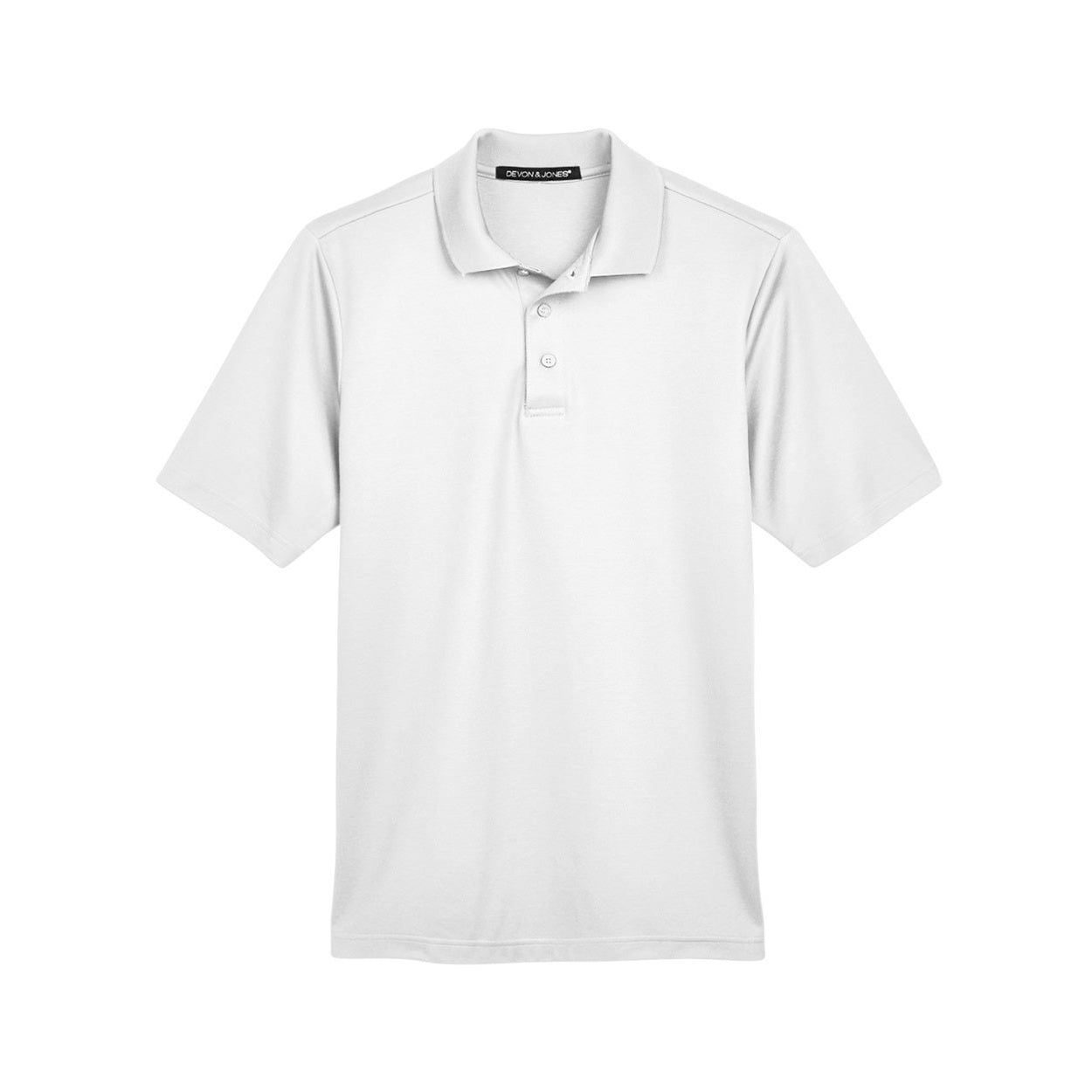 White polo shirt on a white background
