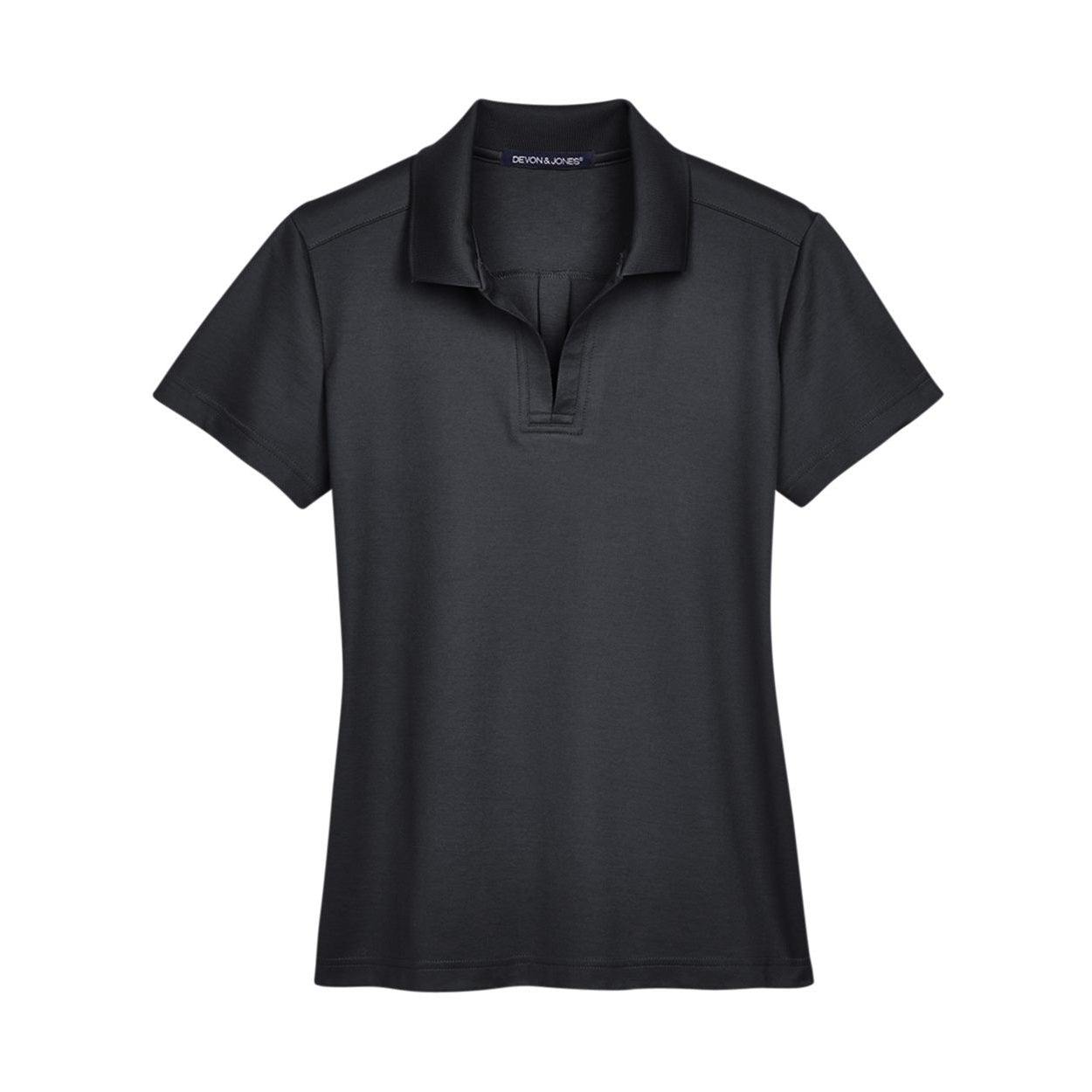 Black polo shirt on a white background