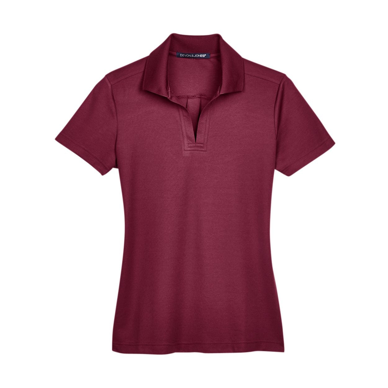 Burgundy polo shirt on a white background