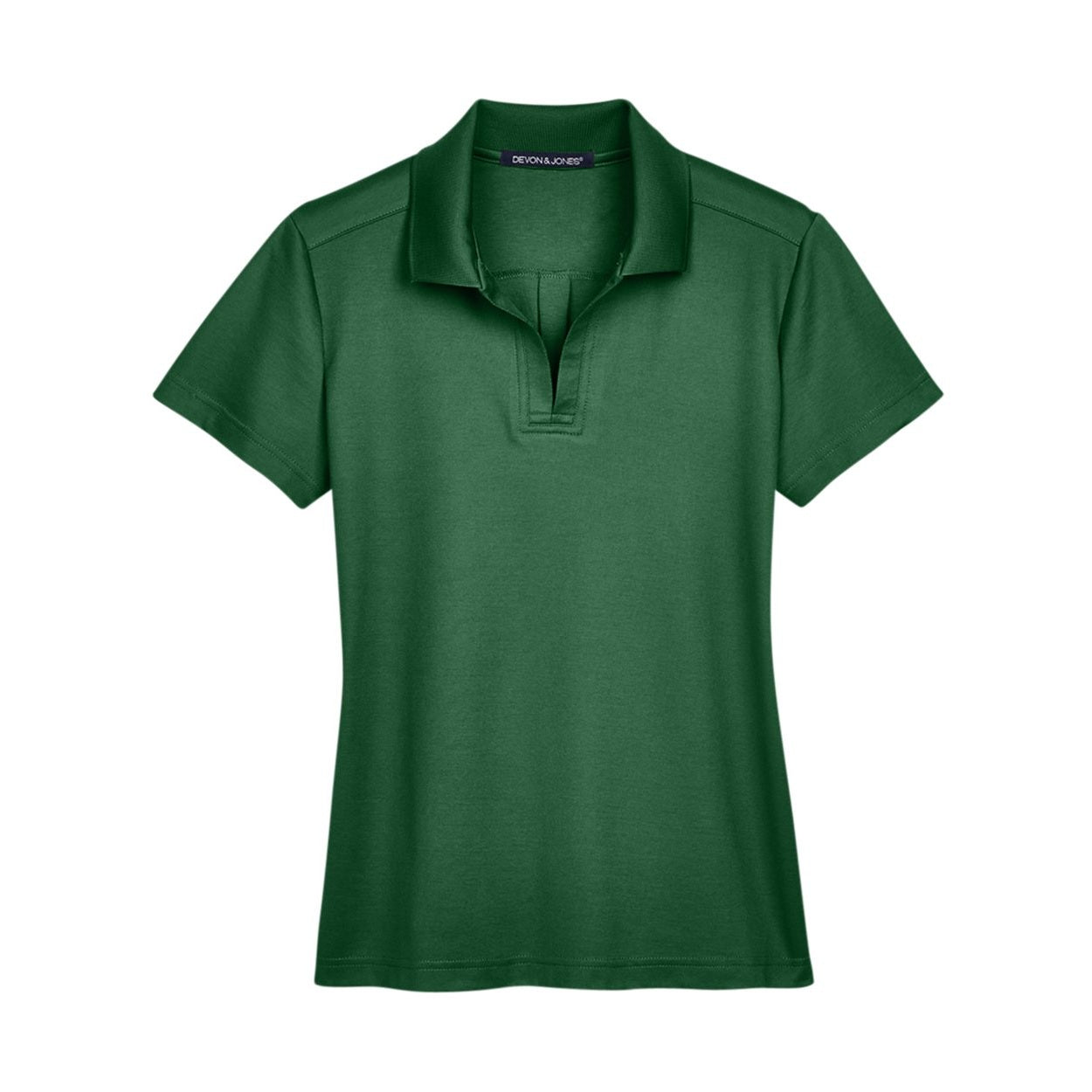 Forest green polo shirt on a white background