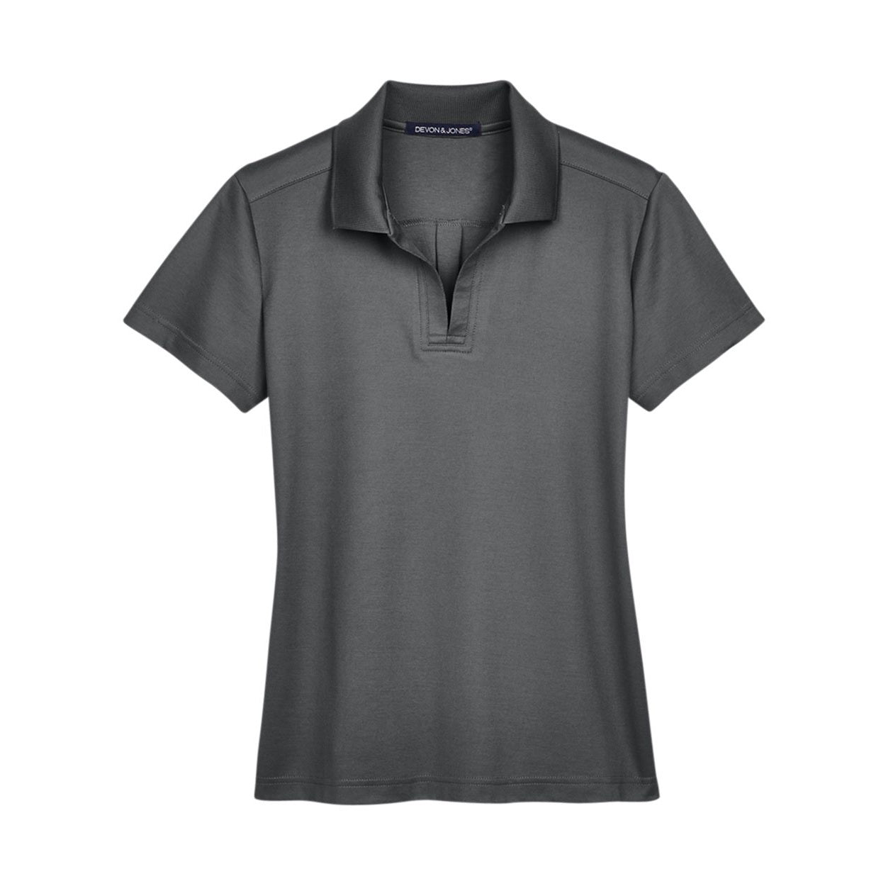 Graphite grey polo shirt on a white background