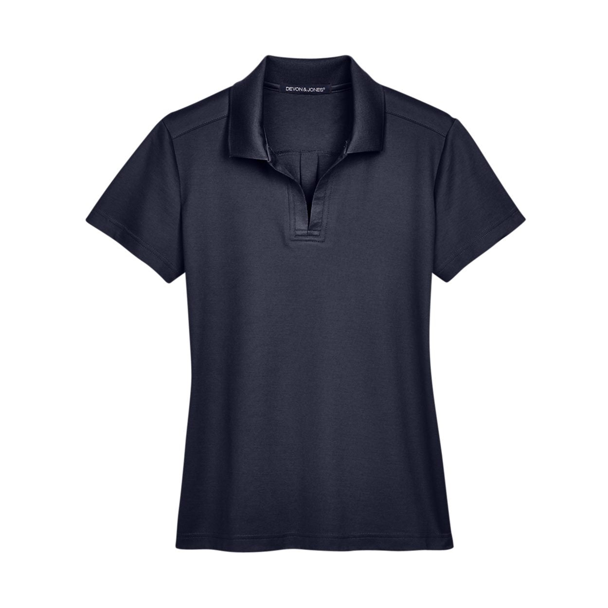 Navy polo shirt on a white background