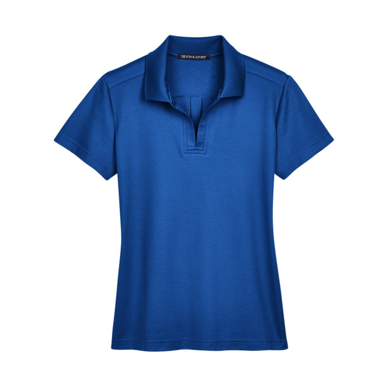 True royal blue polo shirt on a white background