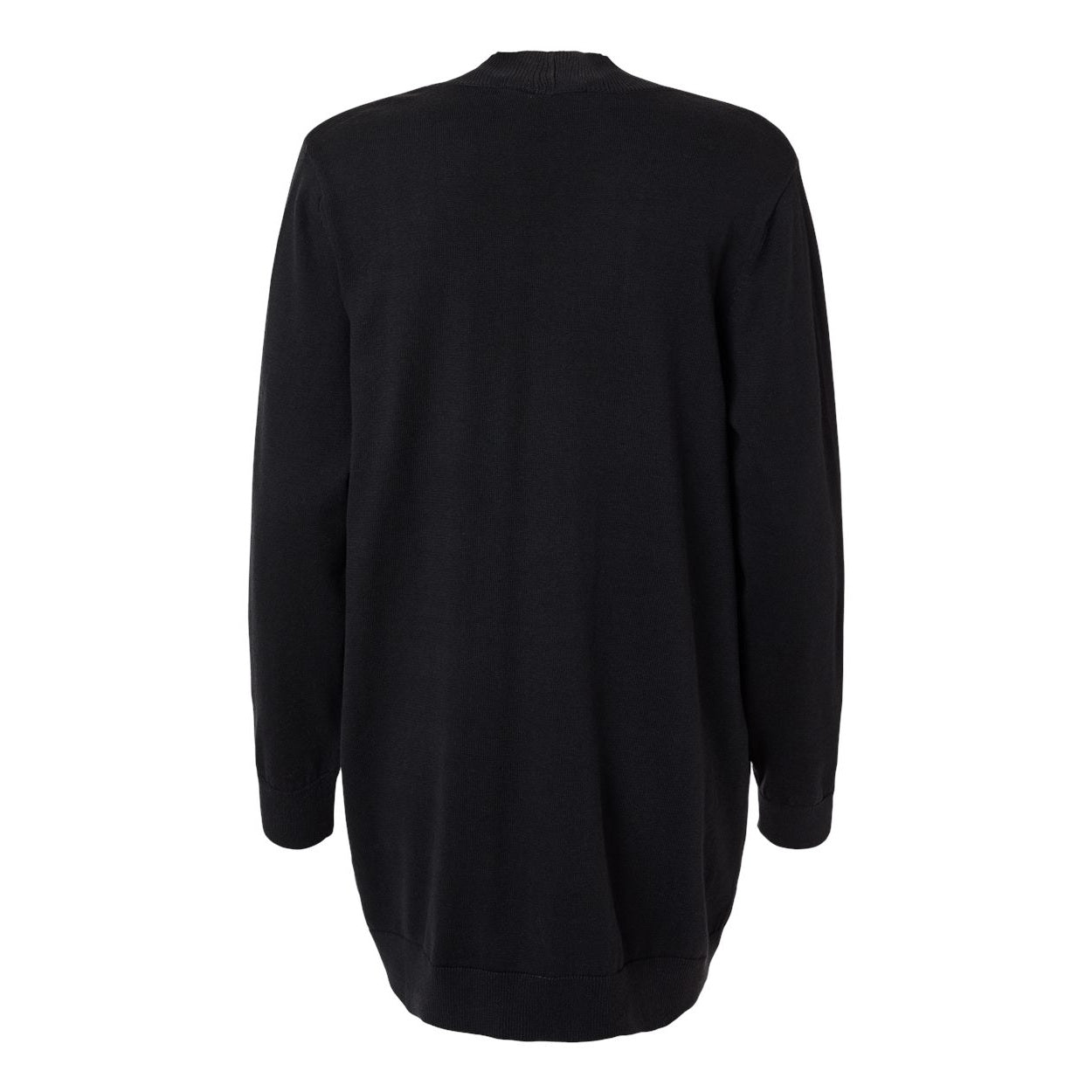 Black cardigan on a white background