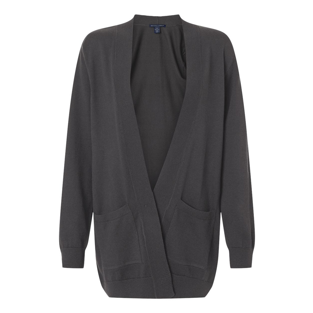 Graphite cardigan on a white background