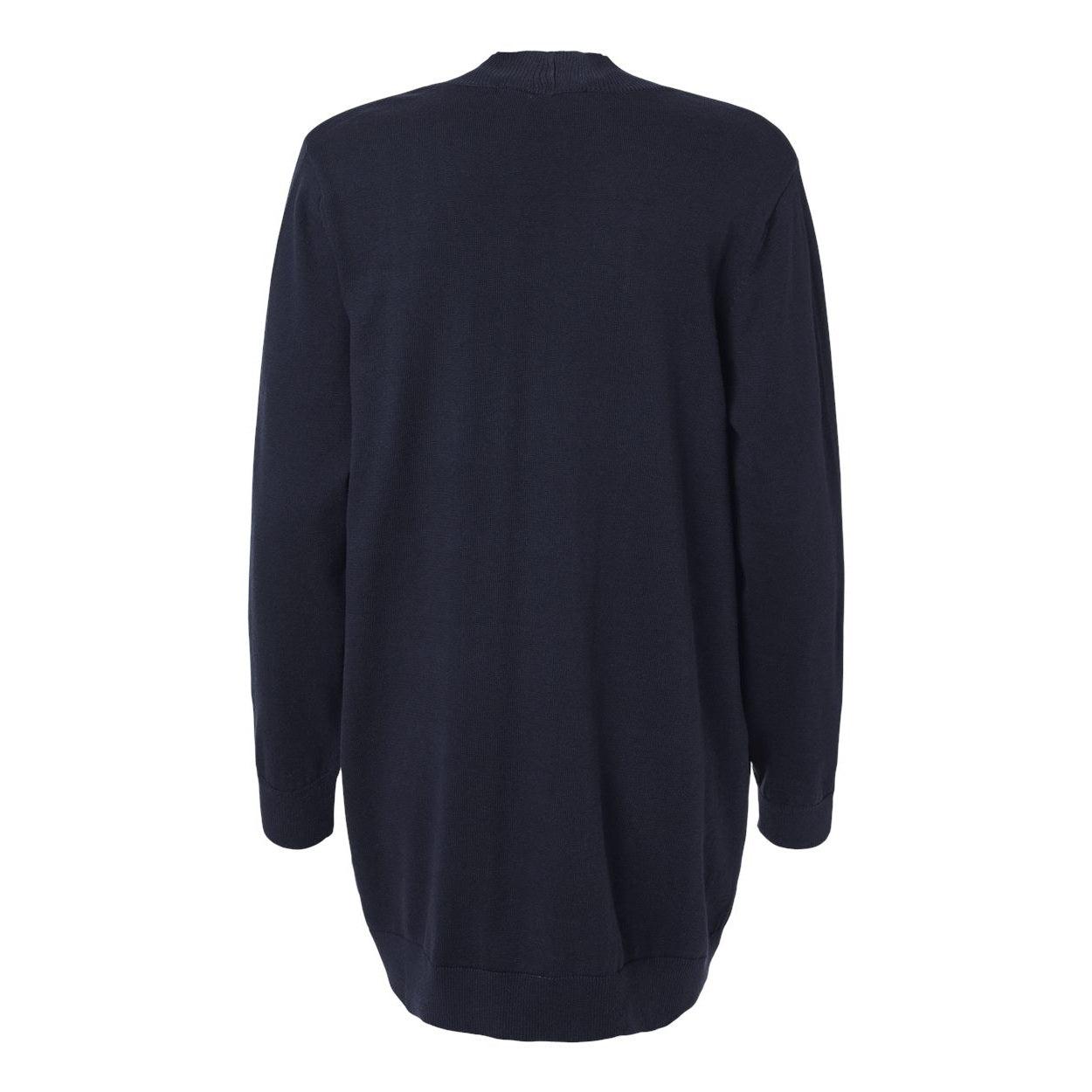 Navy cardigan on a white background