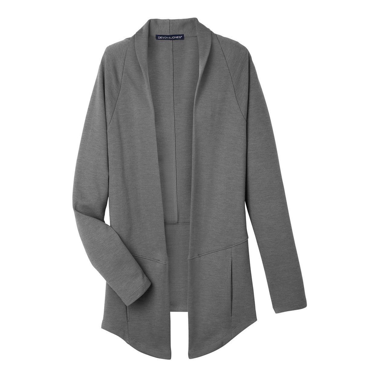 Graphite melange cardigan on a white background