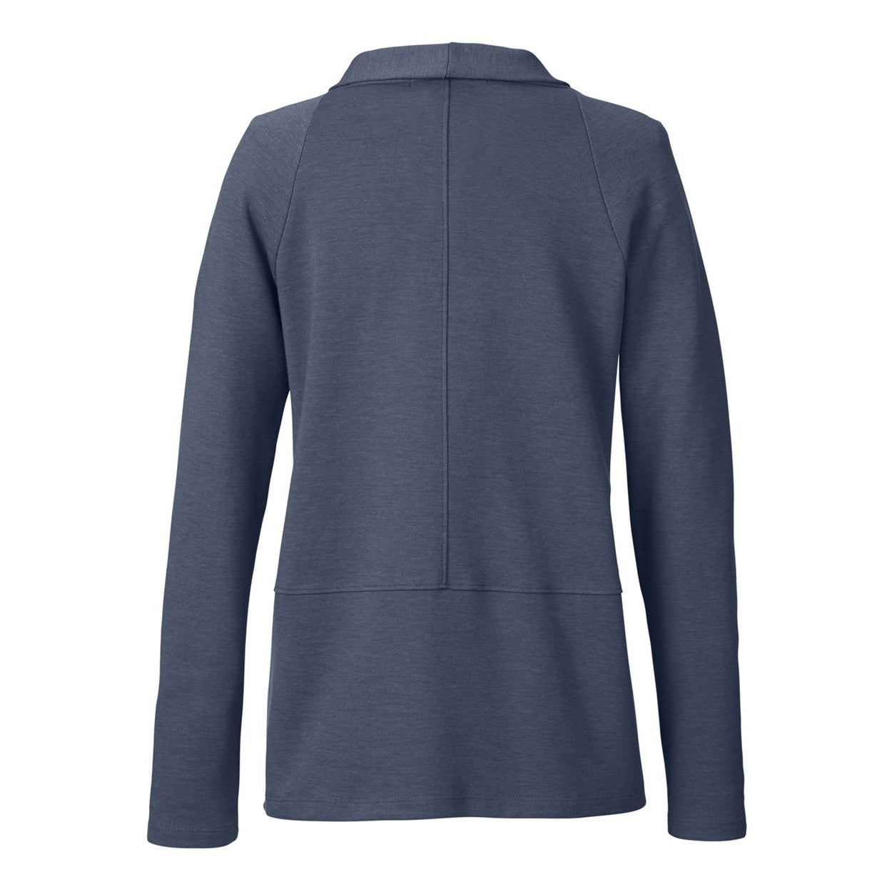 Navy melange cardigan on a white background