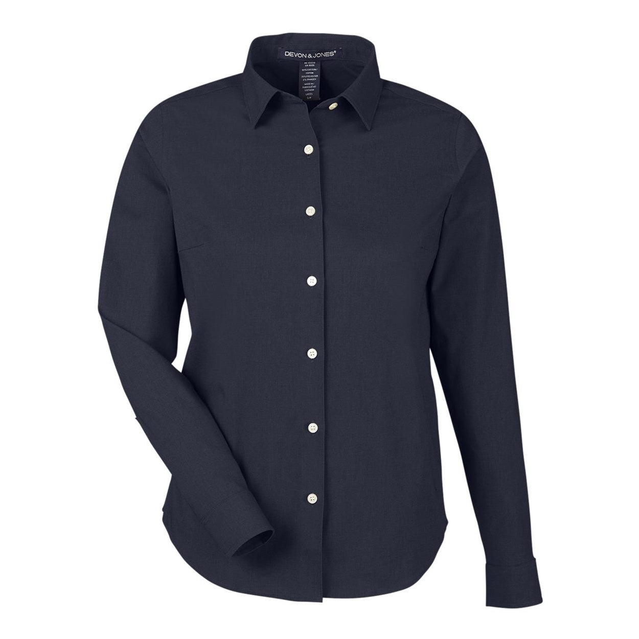 Navy shirt on a white background