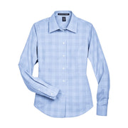 French blue checkered shirt on a white background
