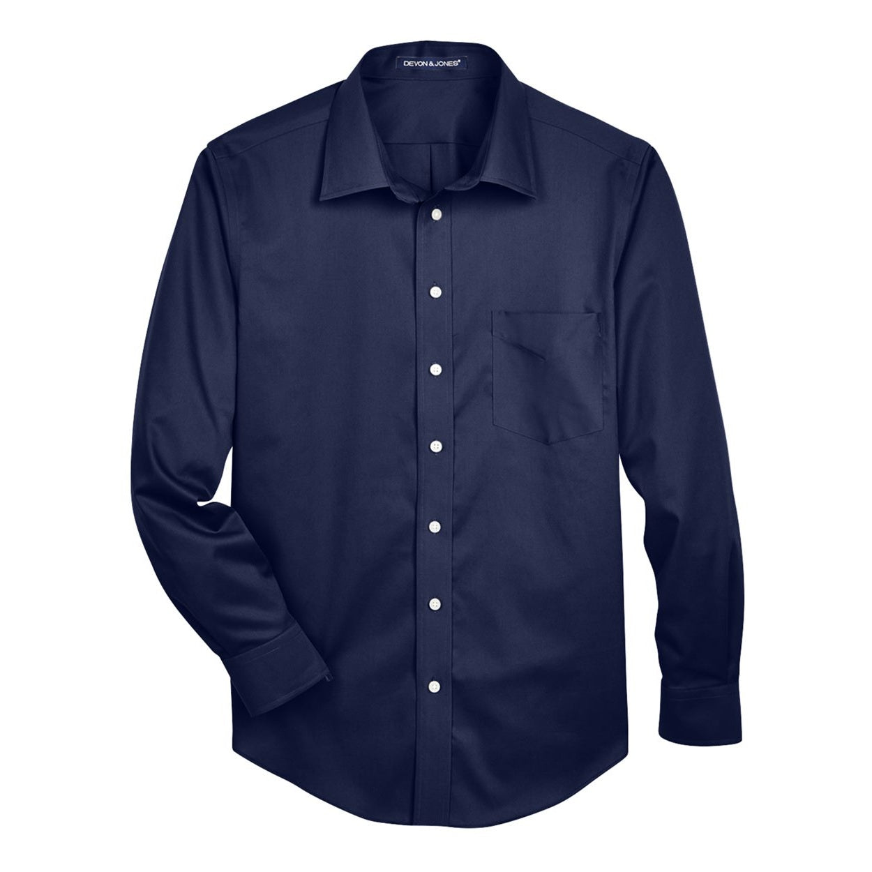 Navy shirt on a white background