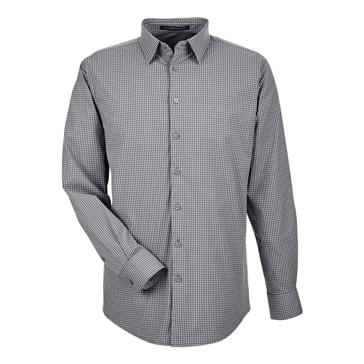 Graphite checkered shirt on a white background