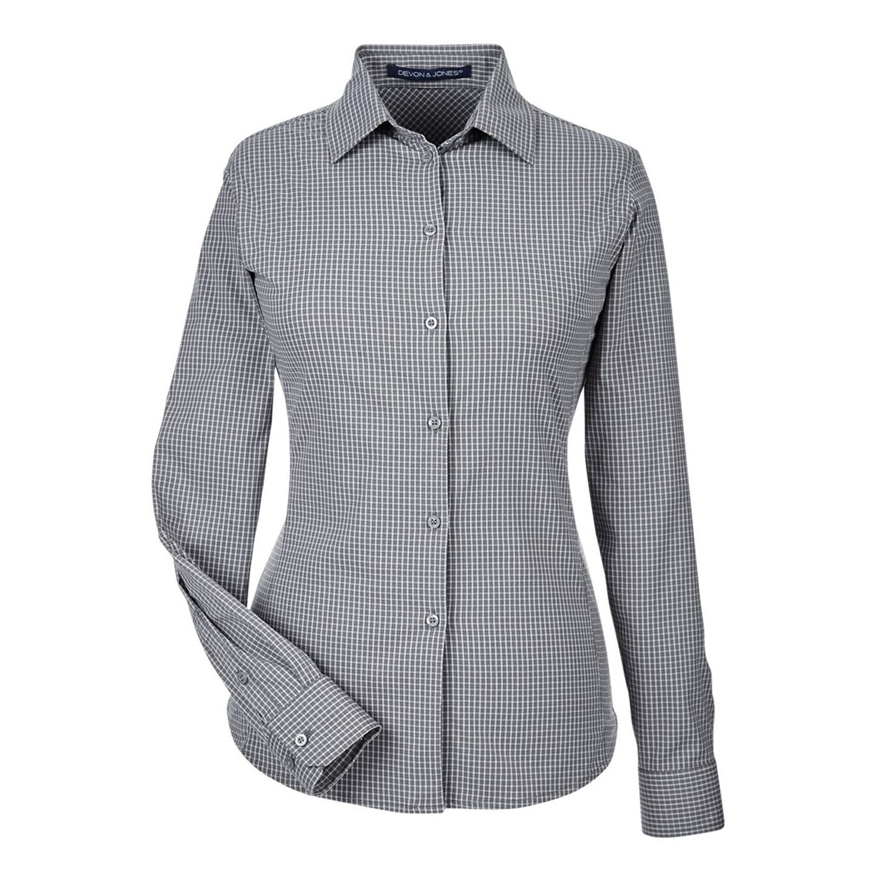 Graphite checkered shirt on a white background