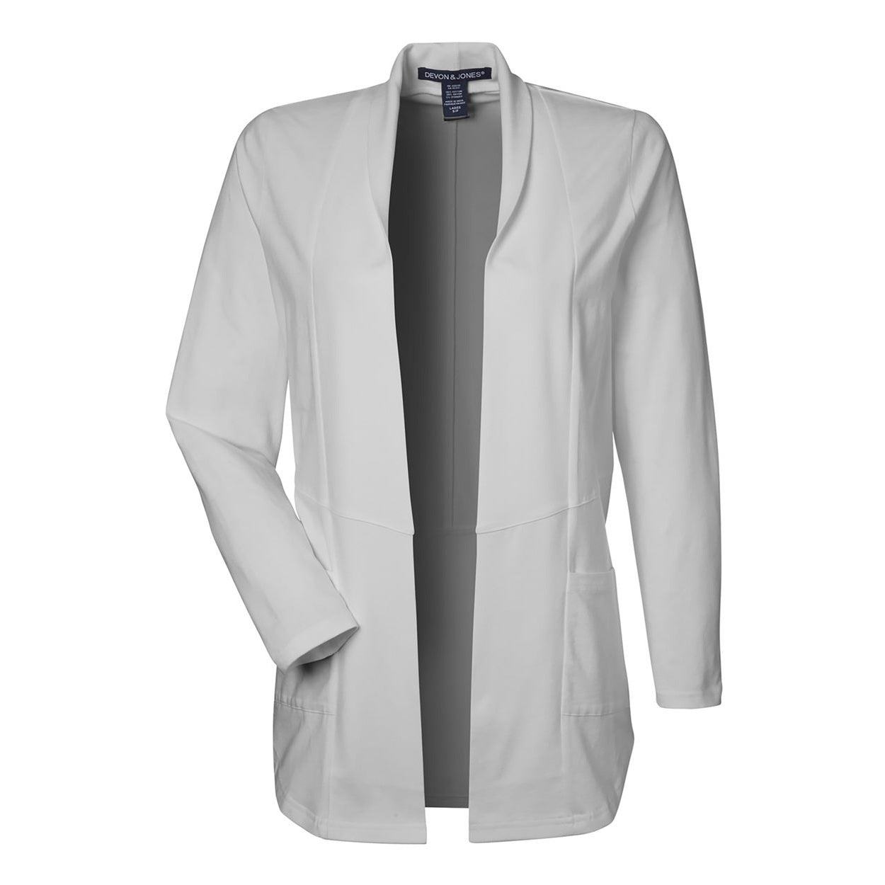 Grey cardigan on a white background