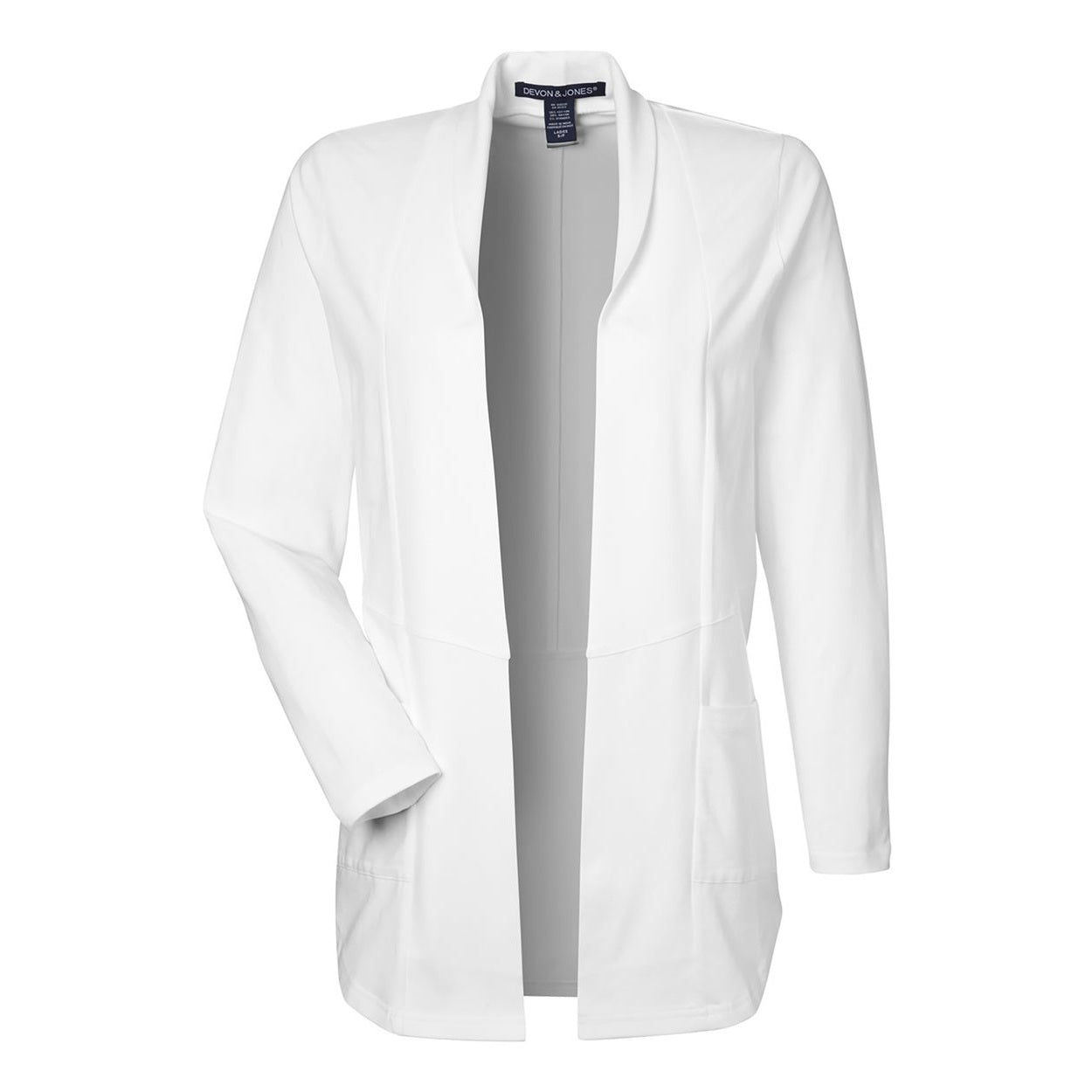 White cardigan on a white background