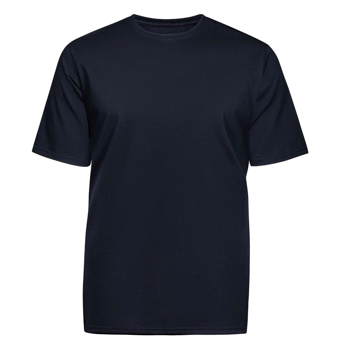 Black t-shirt on a white background