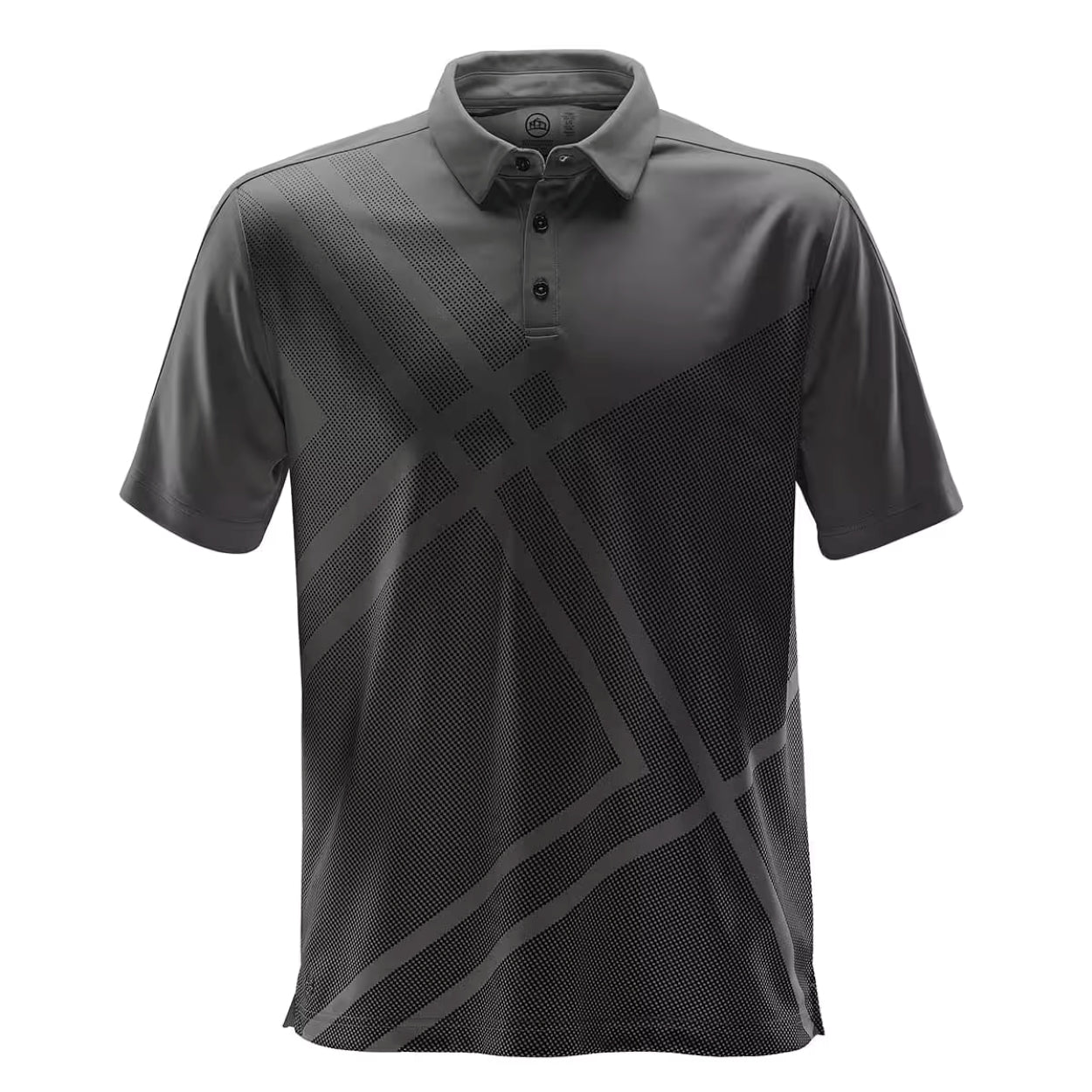Dolphin grey polo shirt on a white background