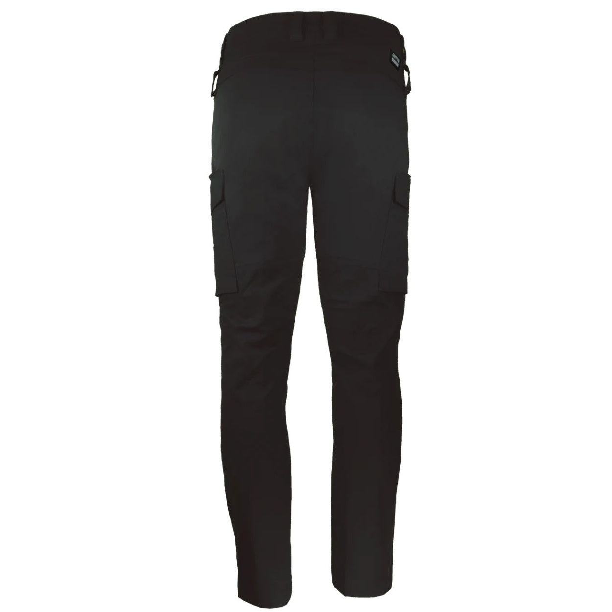 Black cargo pants on a white background