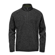 Black heather sweater on a white background