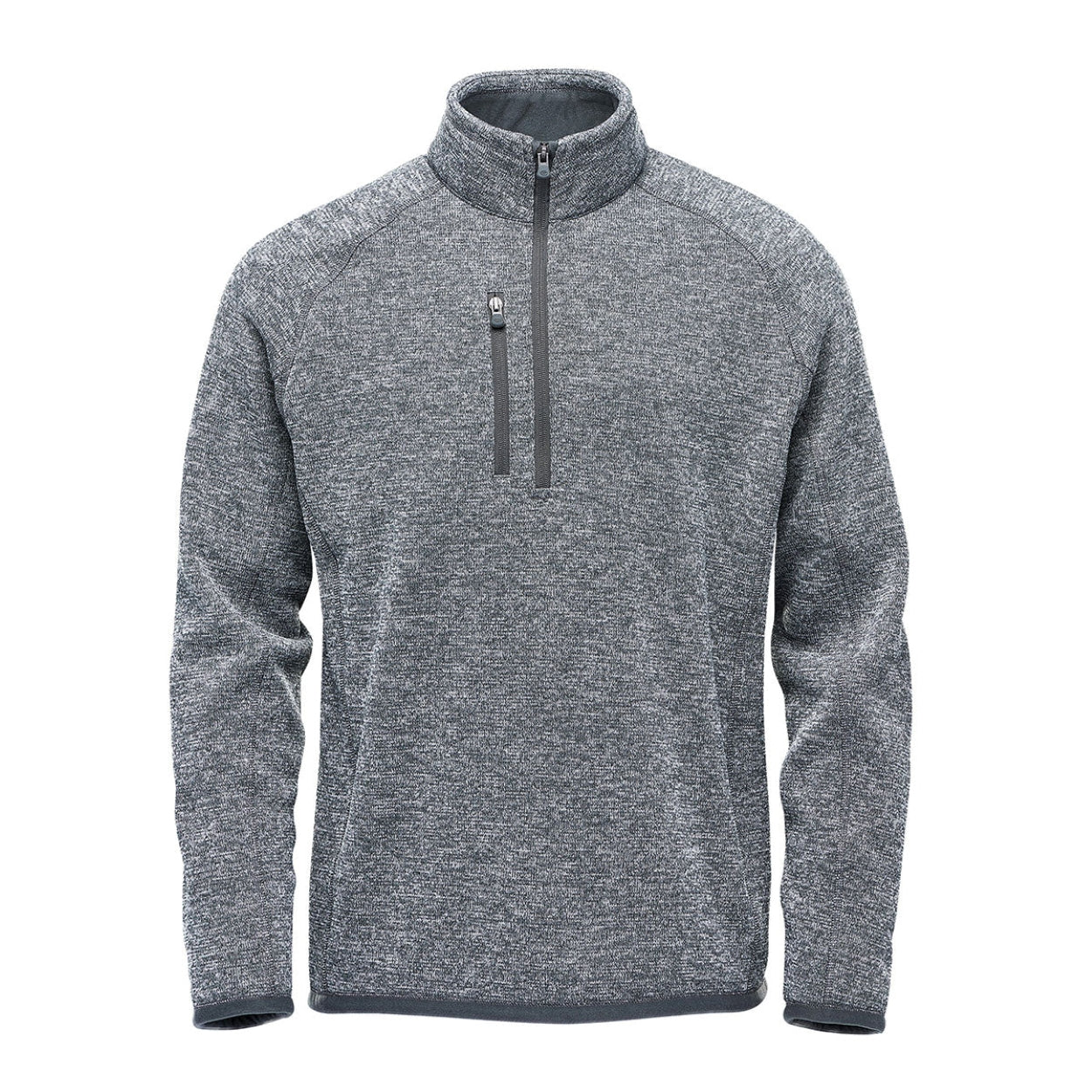Granite heather sweater on a white background