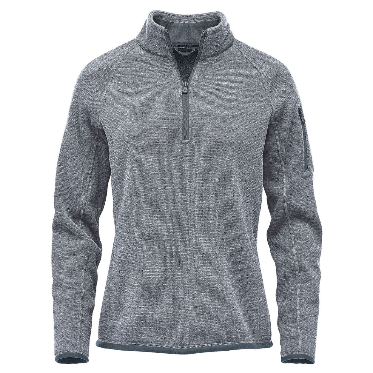 Granite heather sweater on a white background
