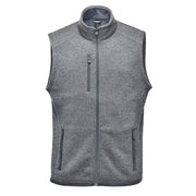 Granite heather sweater vest on a white background
