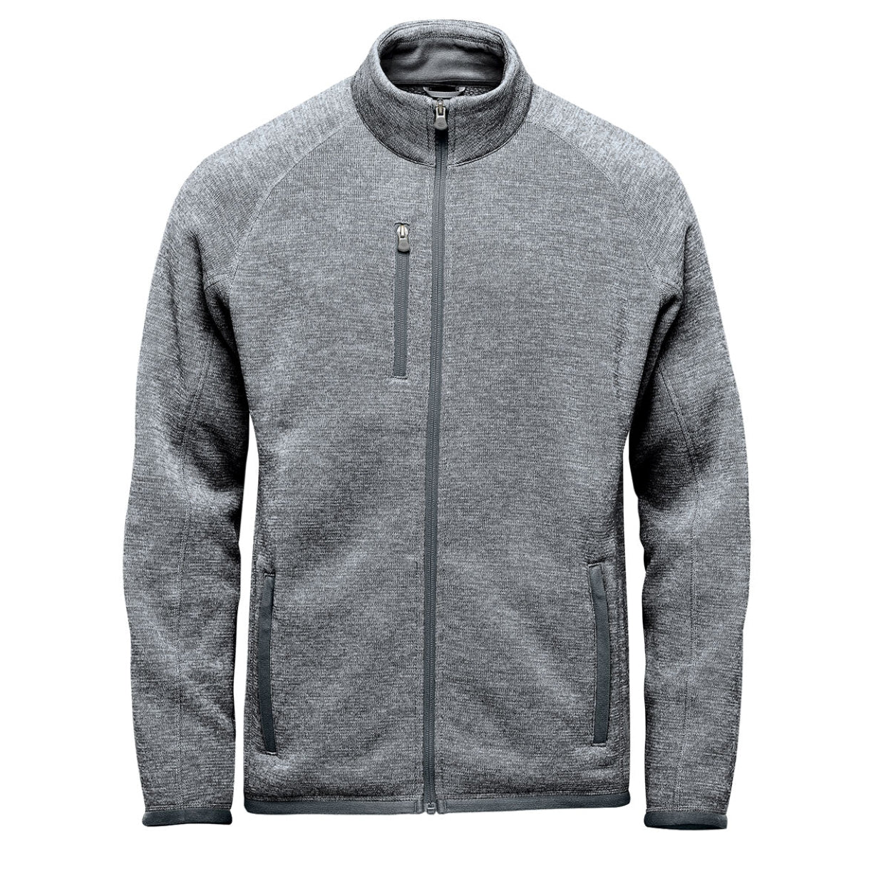 Granite heather sweater on a white background