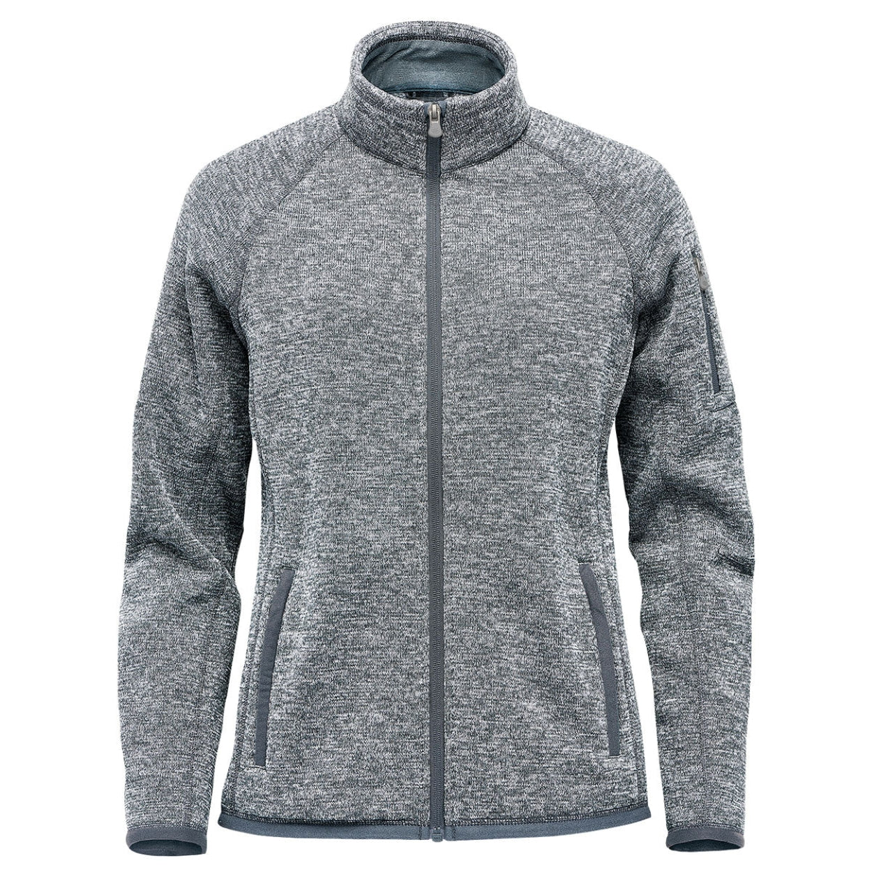 Granite heather sweater on a white background