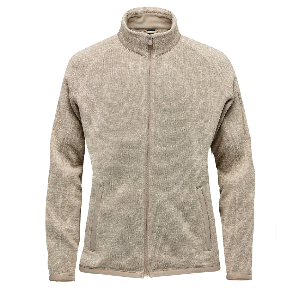 Oatmeal heather jacket on a white background