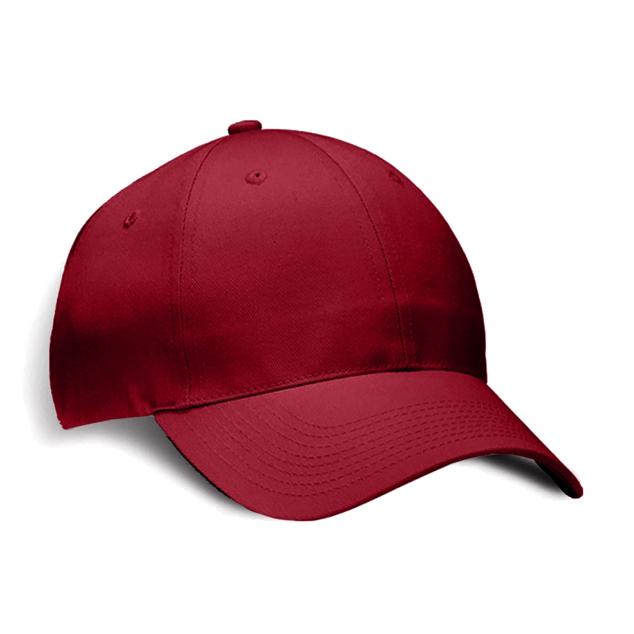 Burgundy cap on a white background