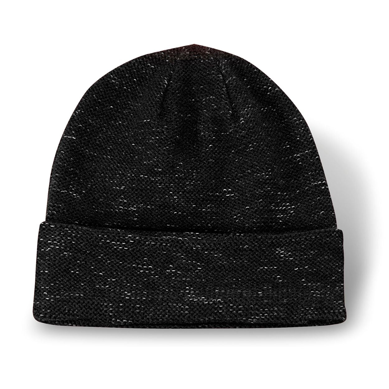 Black tuque on a white background