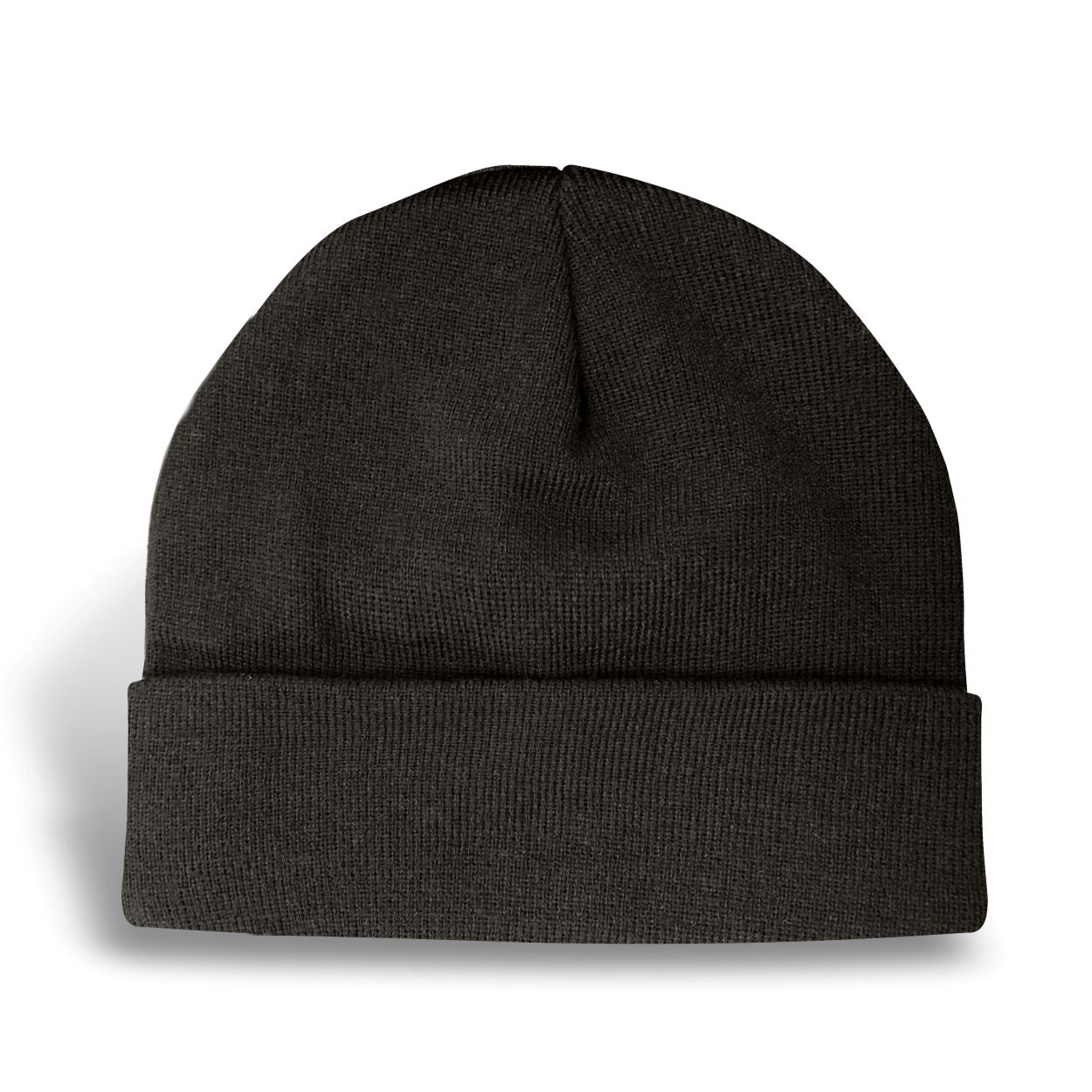 Black tuque on a white background