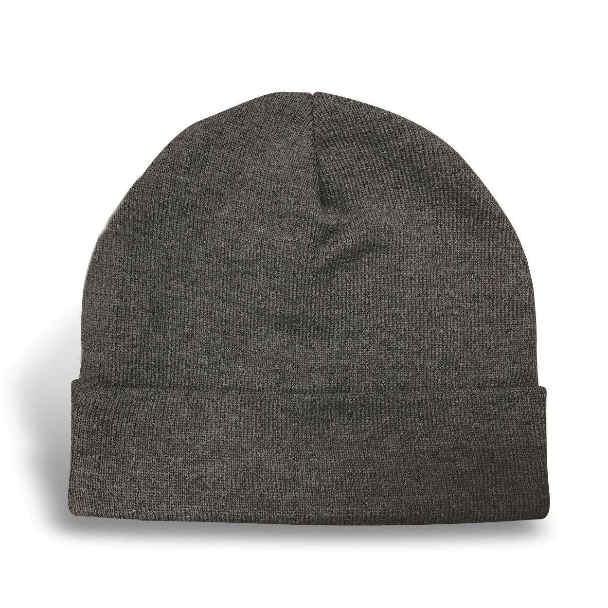 Charcoal tuque on a white background